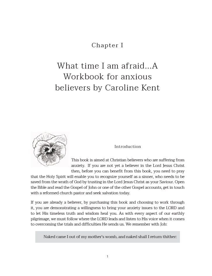 Interior workbook page from What Time I Am Afraid