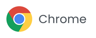 The google chrome logo is shown on a white background.