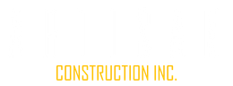 Construction Inc. text in gold against a white background.