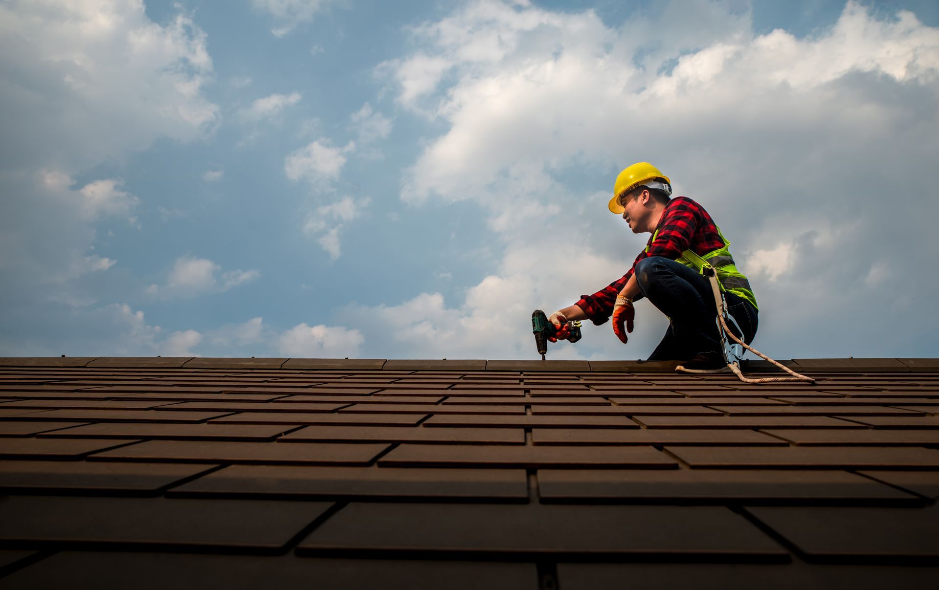 Man Installing New Roof