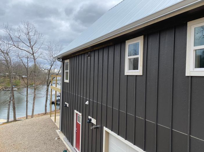 dark gray siding
