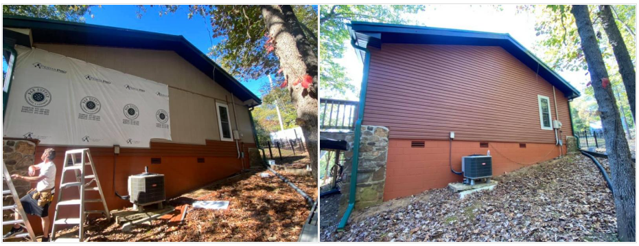 siding installation on home