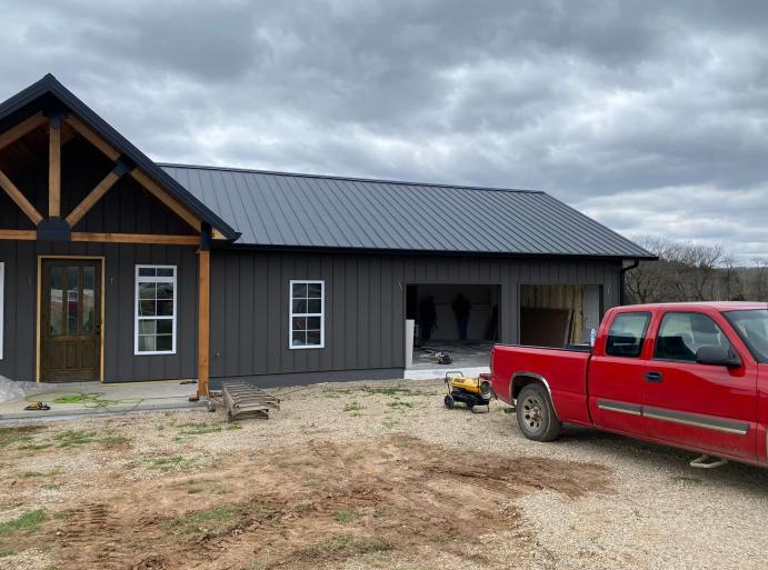 house with gray siding