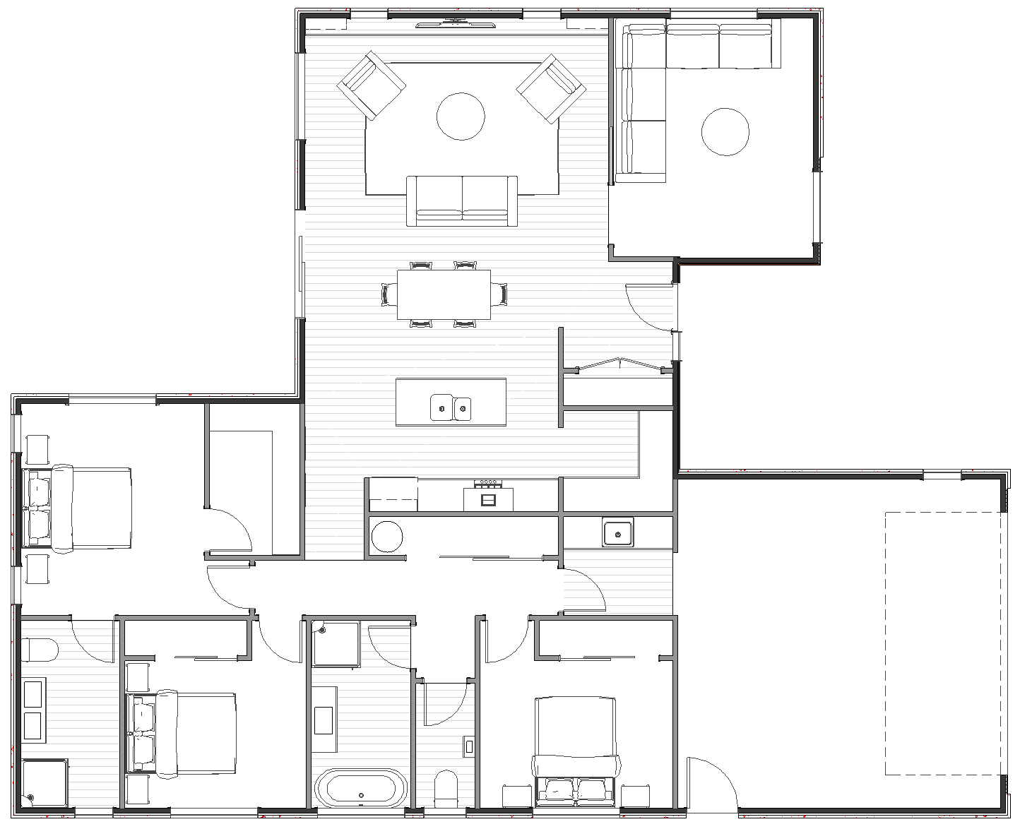 Percy Floorplan 3 bedroom 2 living