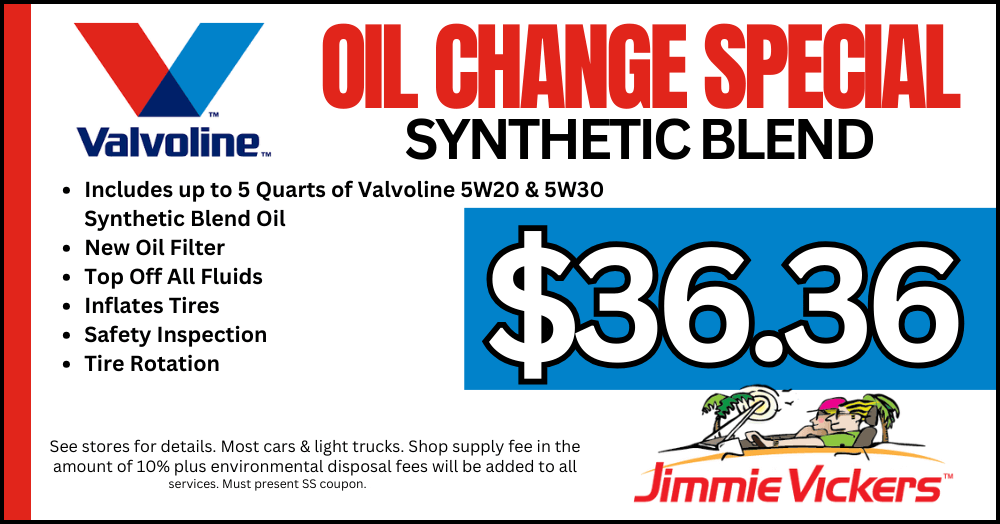 Oil Change Special | Jimmie Vickers Tire & Auto Repair