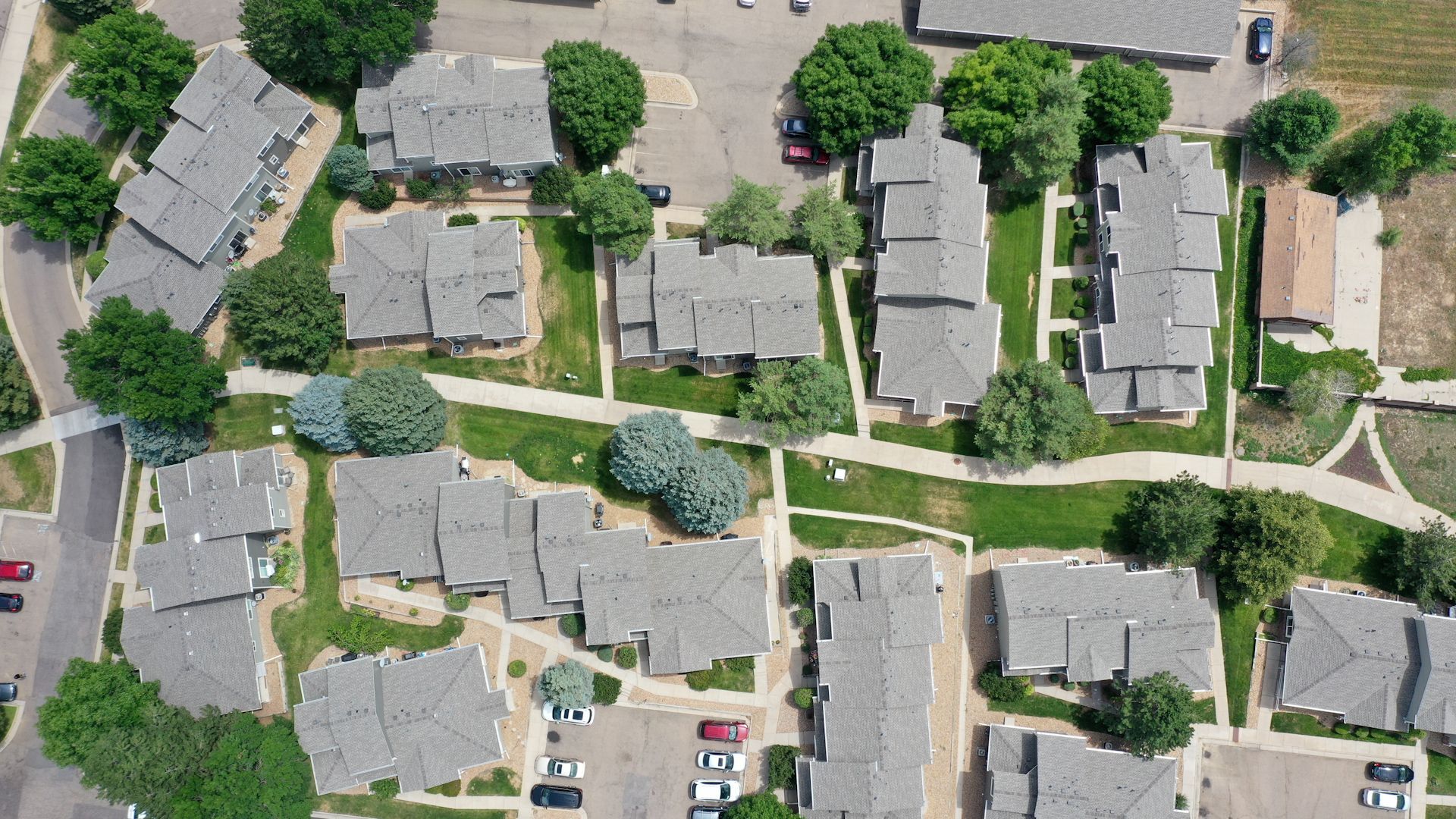 Commercial roof installation at Villas at Park Crest in Longmont, CO by CCG Roofing & Project Management