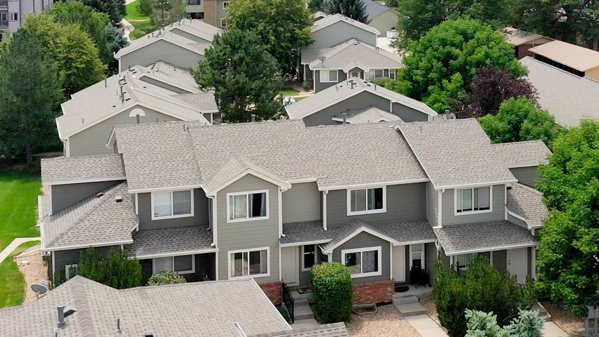 Commercial roof installation at Villas at Park Crest in Longmont, CO by CCG Roofing & Project Management