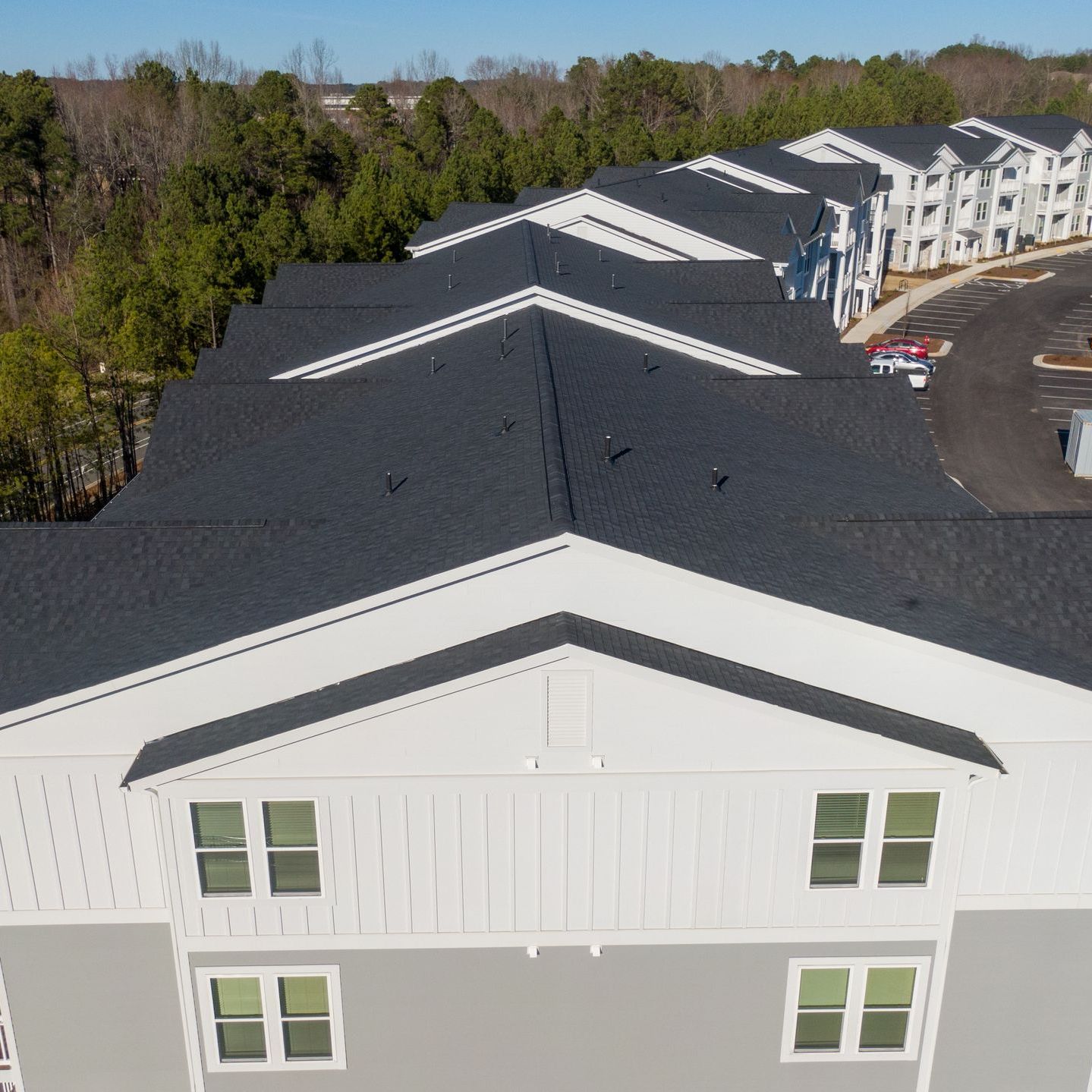 Multifamily asphalt shingle residential roof installation in Boulder, CO by CCG Roofing & Project Management