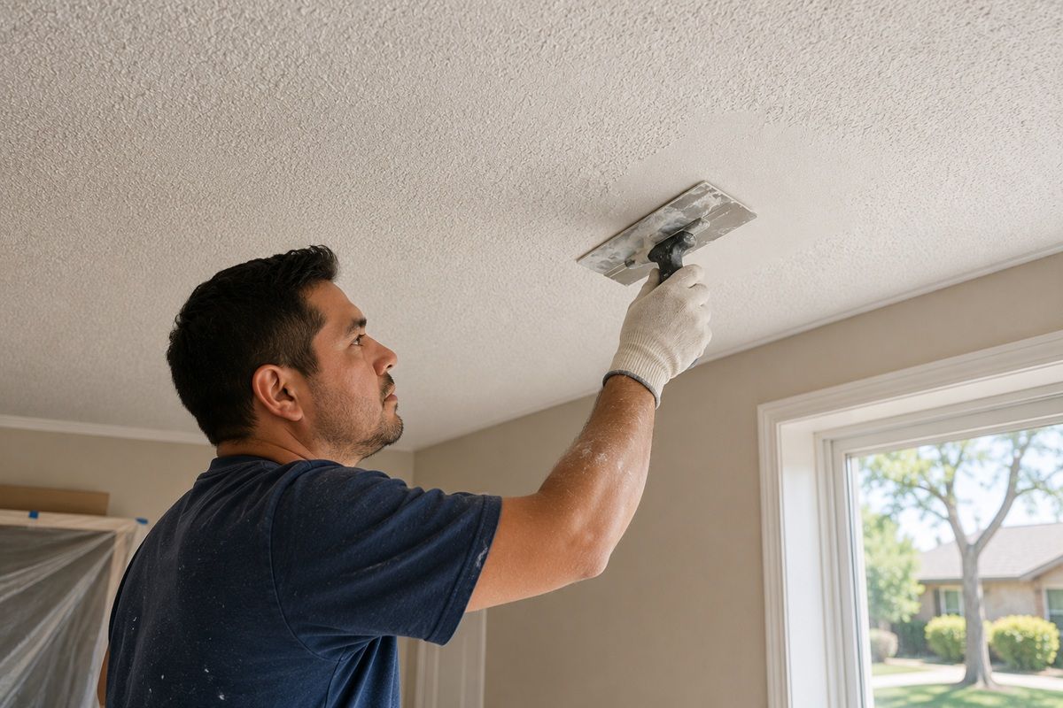 Wall seam separation identified for texture repair service in Hanford