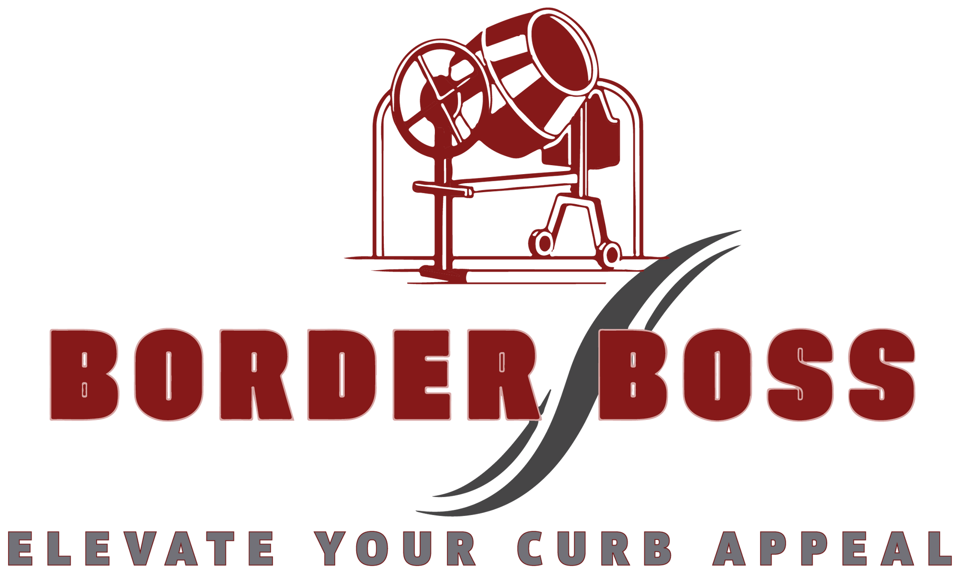 A logo for border boss elevate your curb appeal