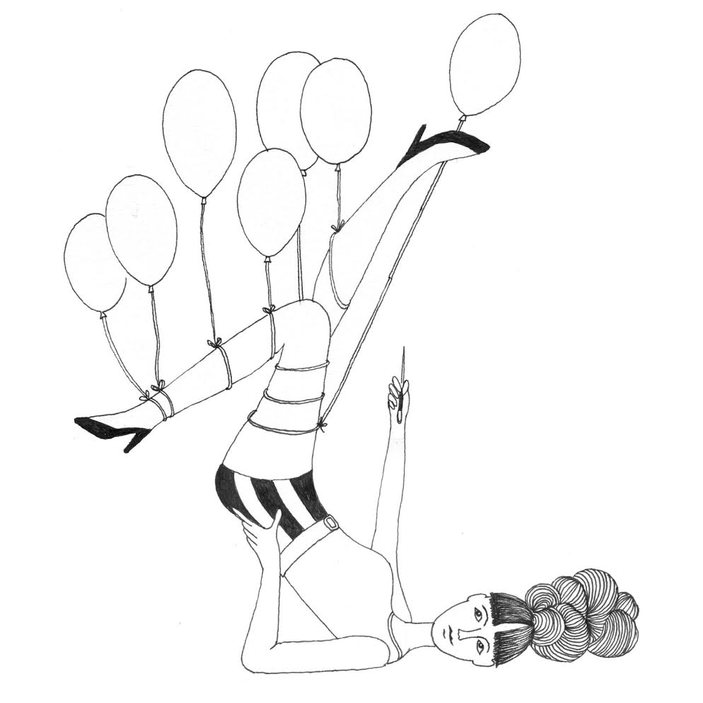lijntekening ballonnen