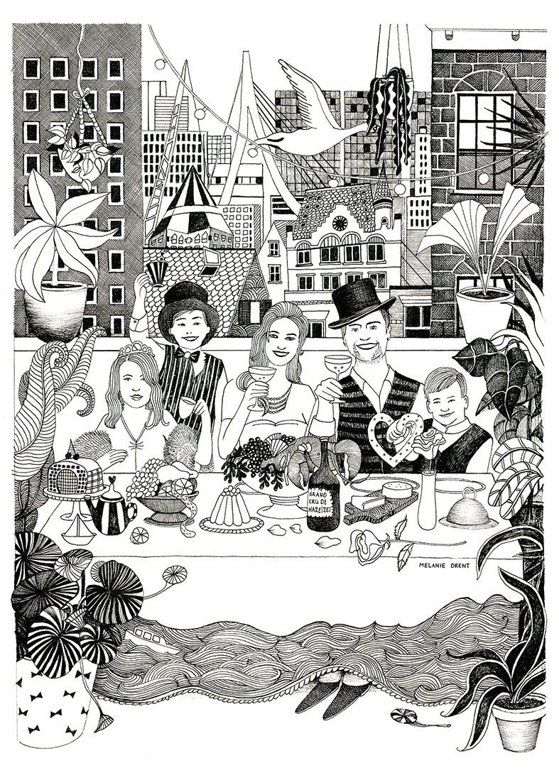 illustratie van familie laten maken