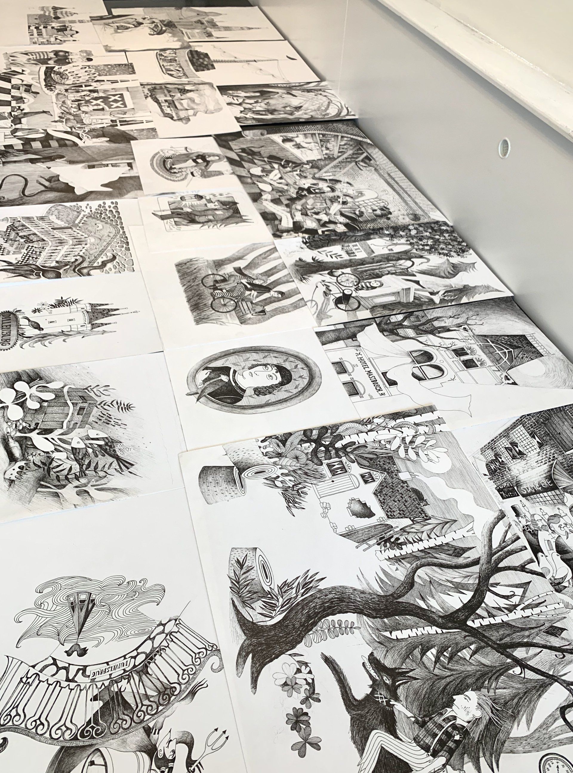 zwart-wit illustraties overzicht