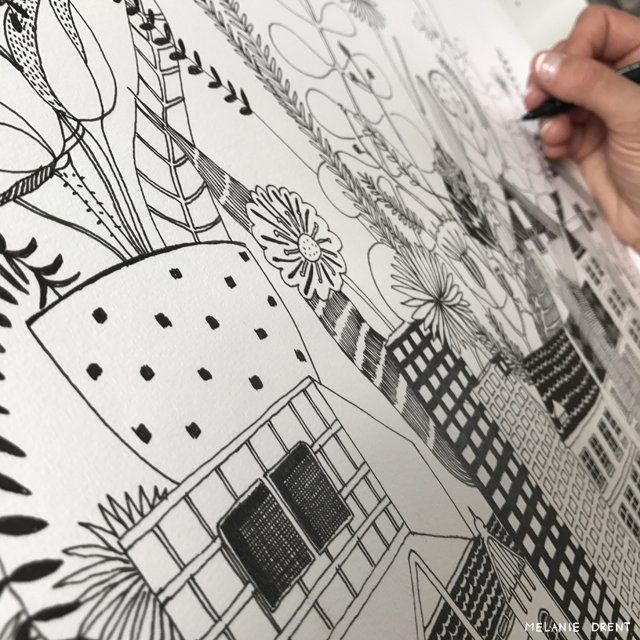 lijntekening close-up