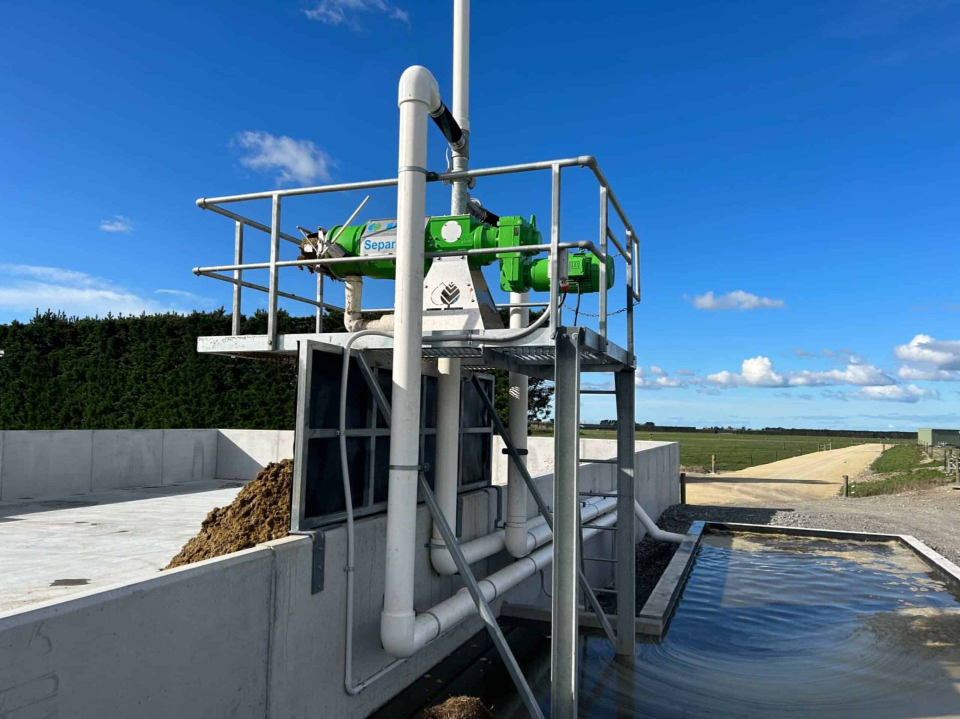 Water and electrical service technician at work
