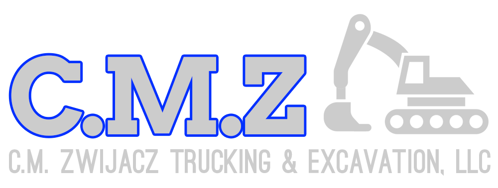A logo for c.m.zwijacz trucking & excavation llc