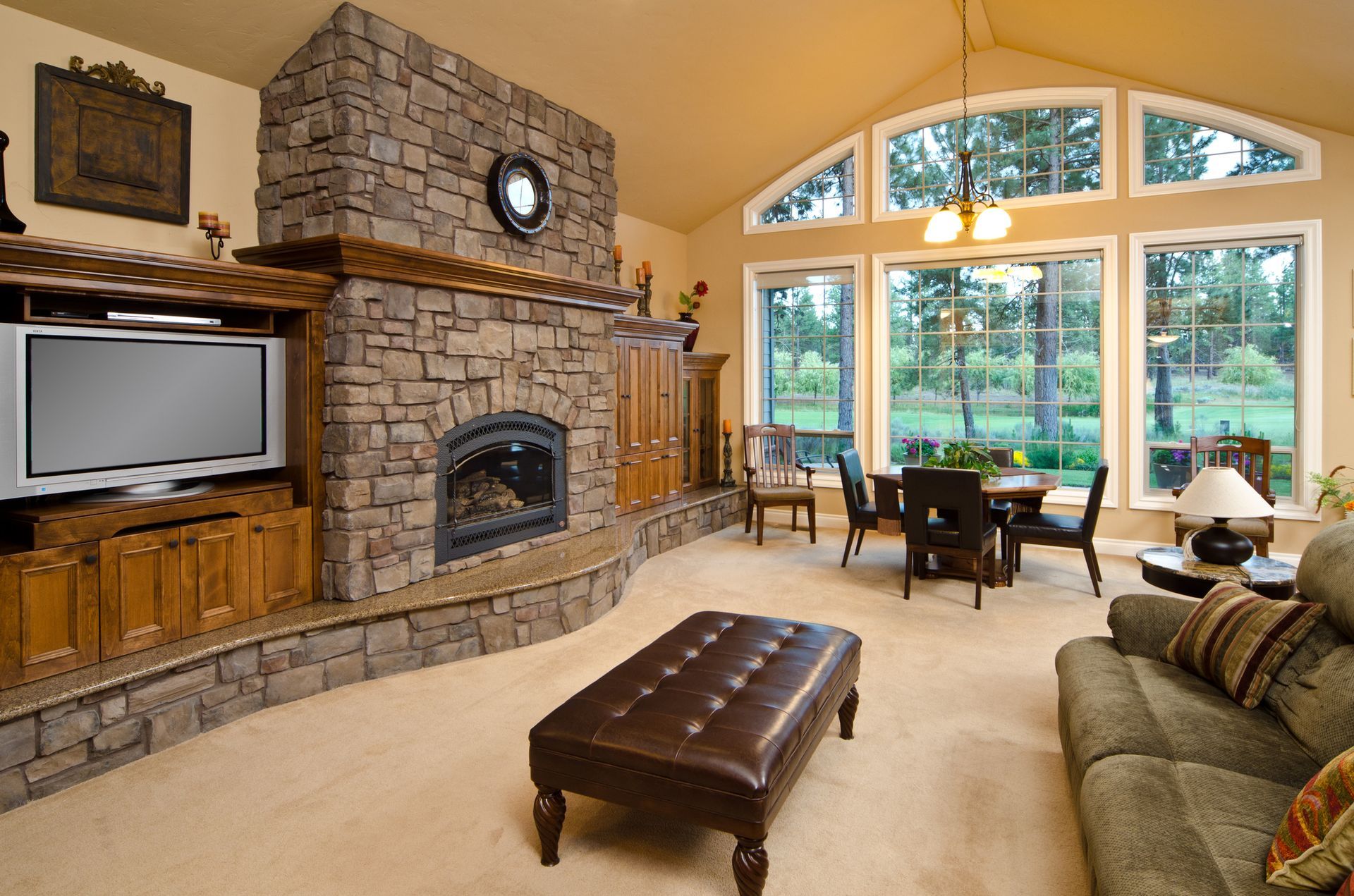 Livng room with a large window