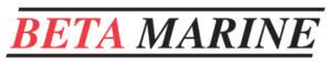 The beta marine logo is red and black on a white background.