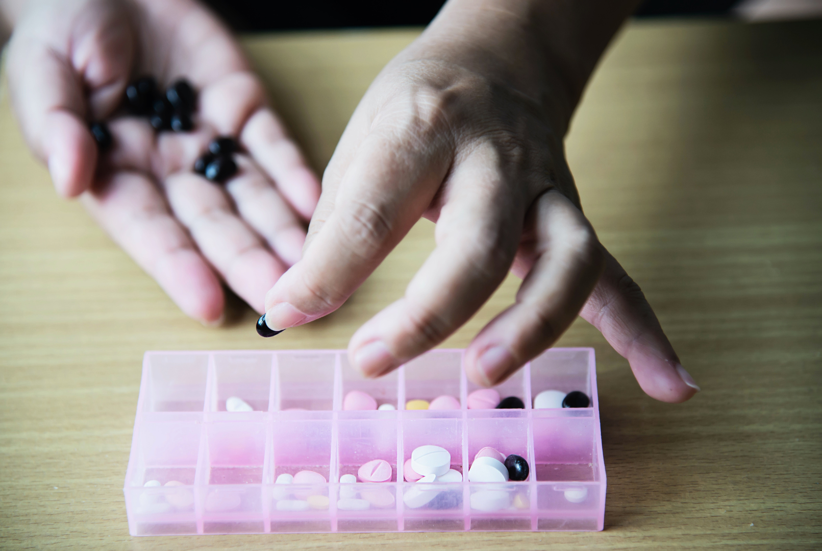 Patient viewing a week's worth of prescriptions they received from AllMed