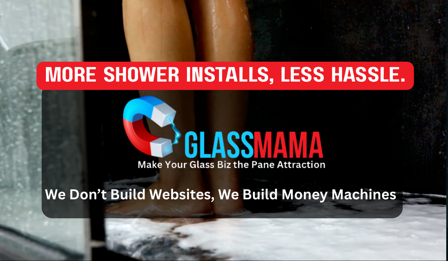 Advertisement: GlassMama logo with text
