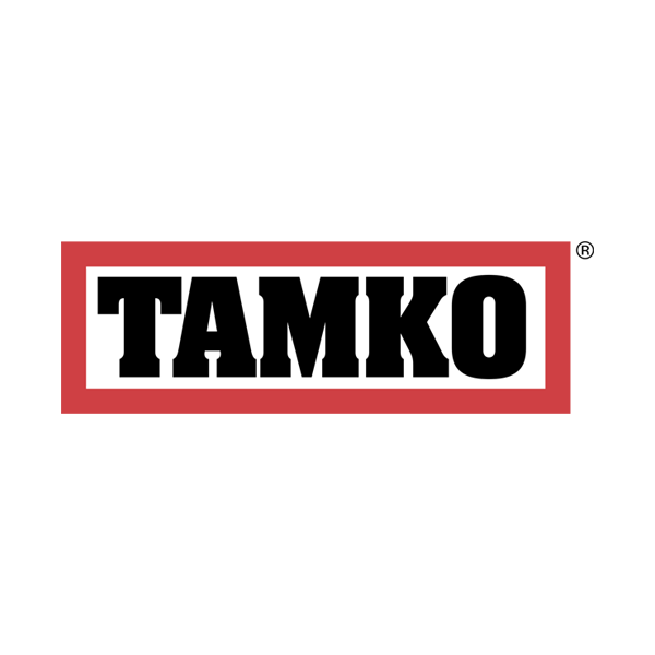 A tamko logo in a red and white box on a white background.