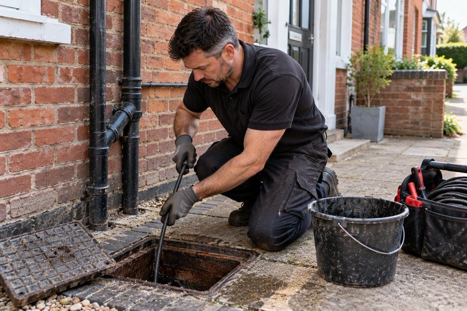 Engineer at work: blocked drains