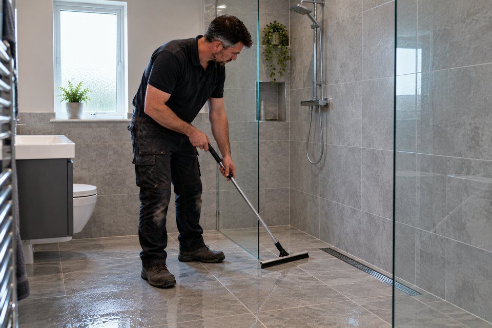Engineer at work: wet room design and installation