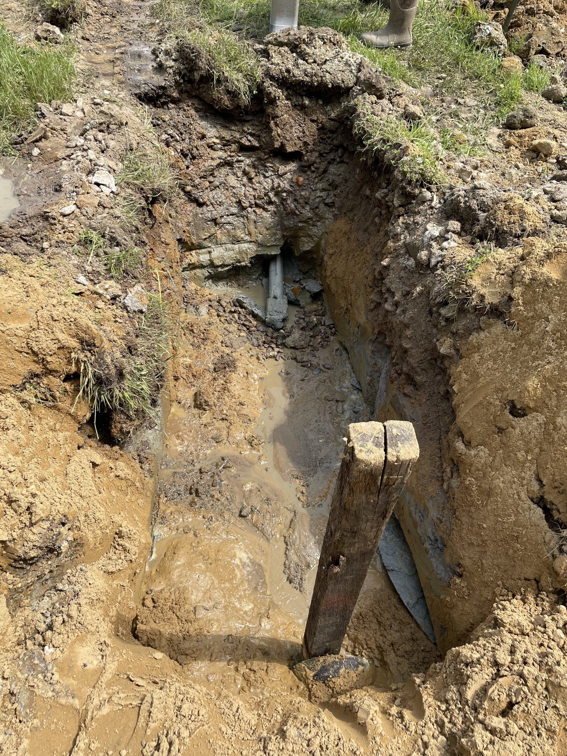drilling  through an 8-inch steel casing