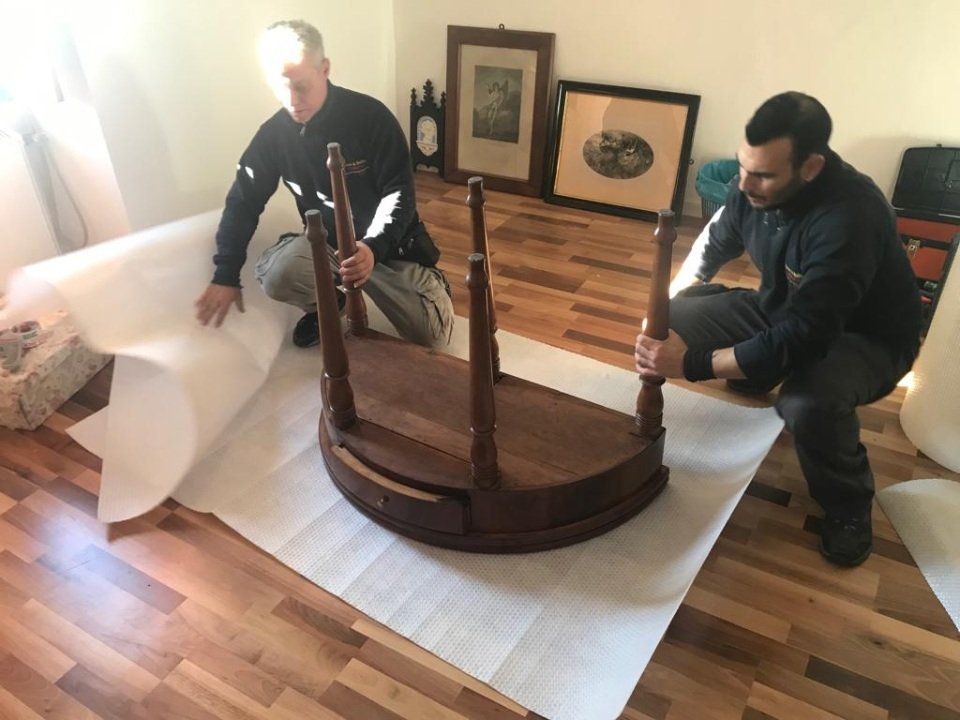 Imballaggio di un tavolo