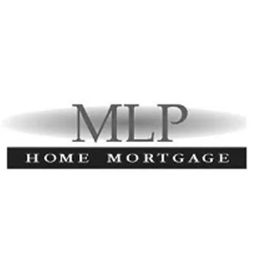 A black and white logo for mlp home mortgage