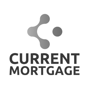 A black and white logo for current mortgage