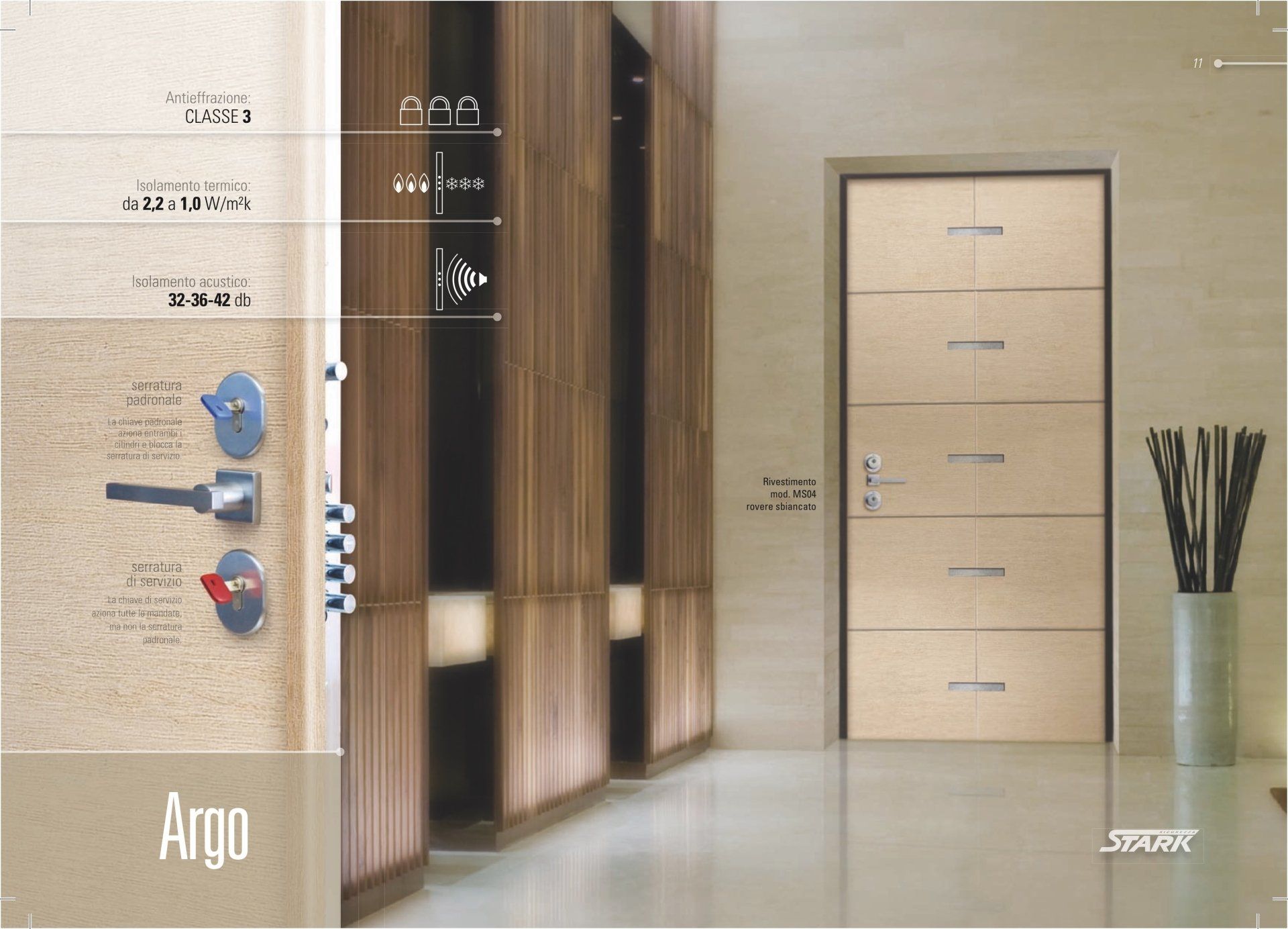 Porta blindata con dettagli