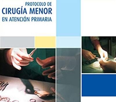 A book titled protocolo de cirugia menor en atencion primaria