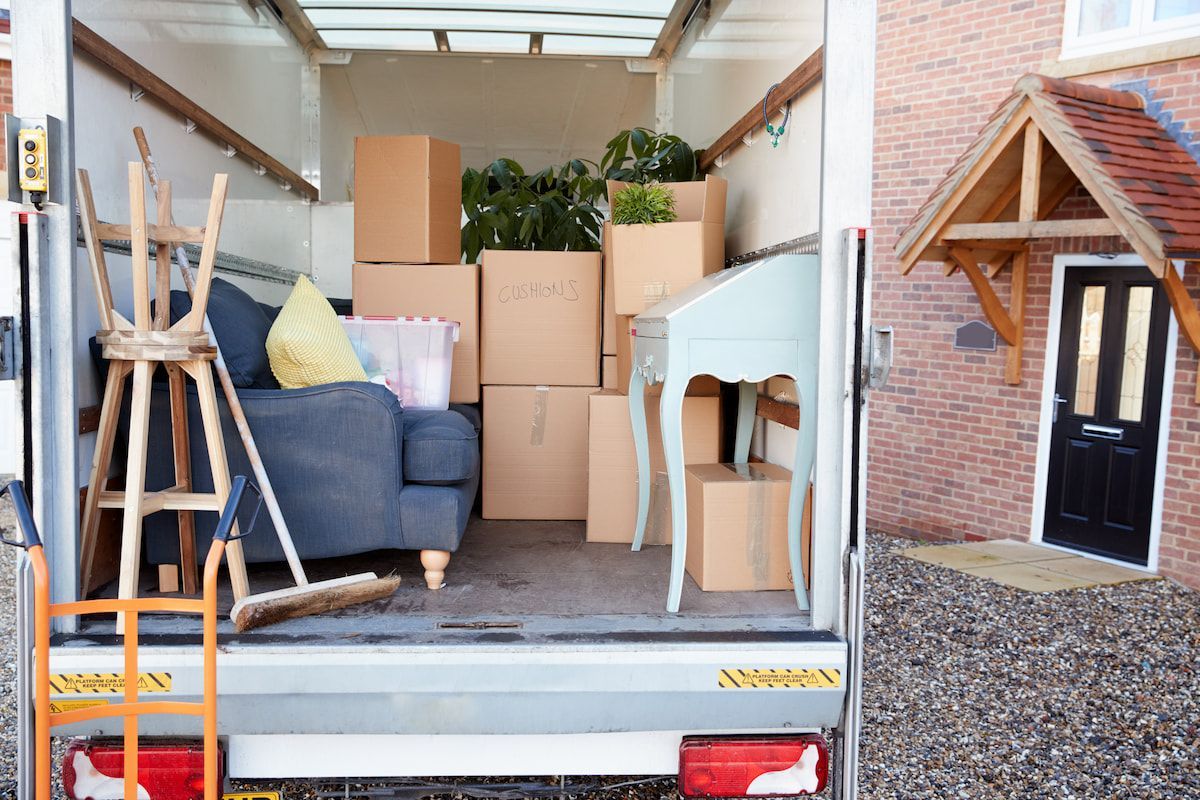 A Moving Truck Filled With Boxes and Furniture — FNQ Furniture Removals in Cairns, QLD