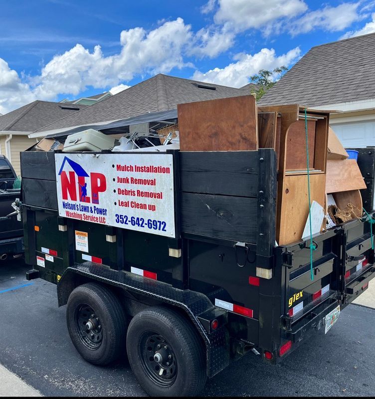 A dumpster with the word nep on it