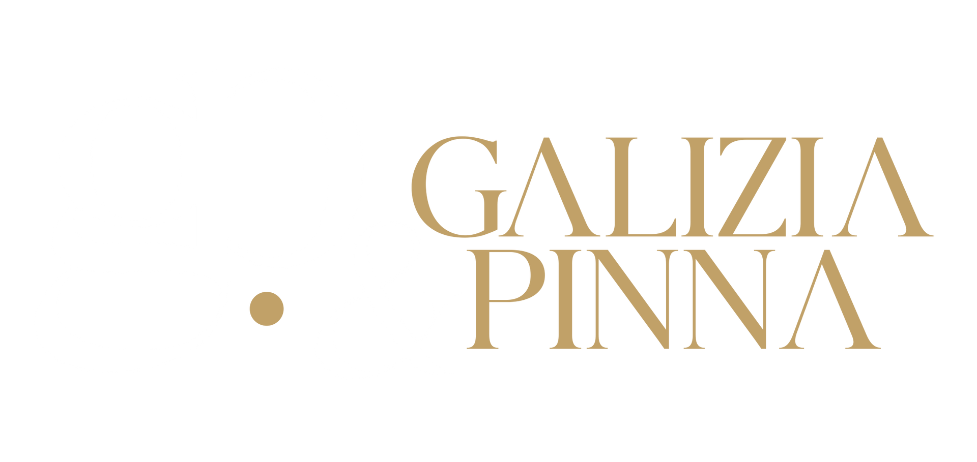 Logo “GALIZIA PINNA” color oro su sfondo bianco.