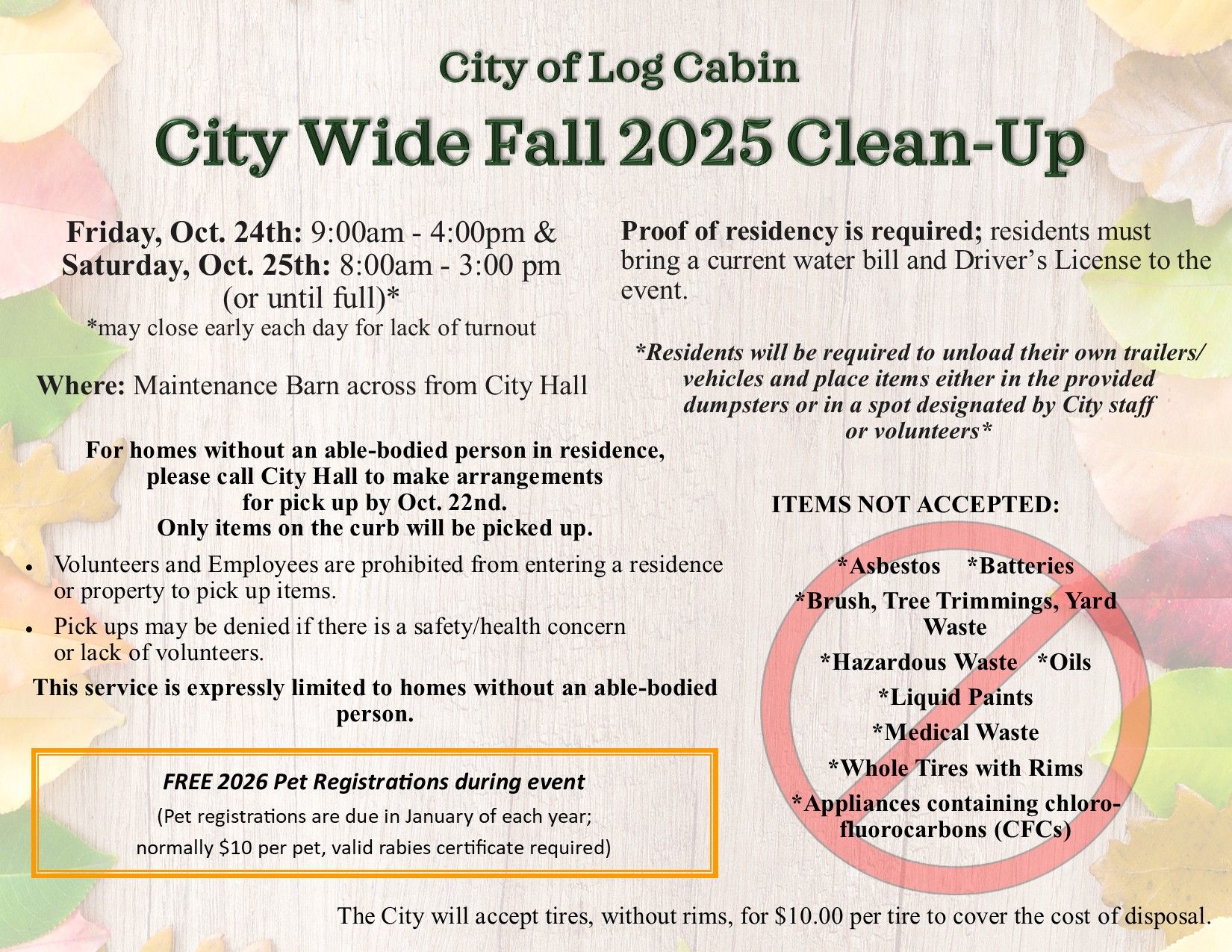October 2025 City Clean Up