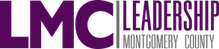 LMC Leadership Montgomery County logo in purple and gray on a white background