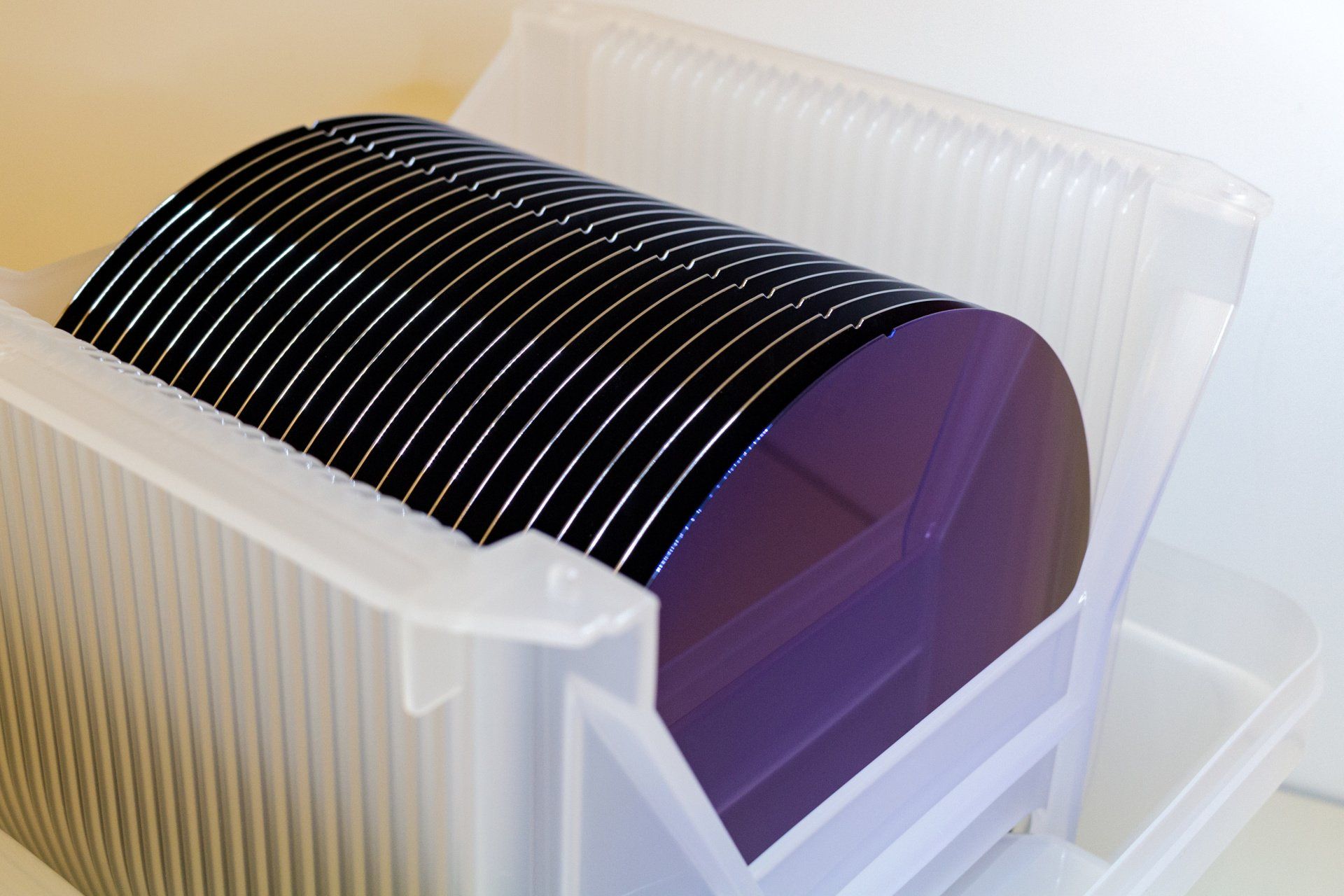 A close up of a purple and black item