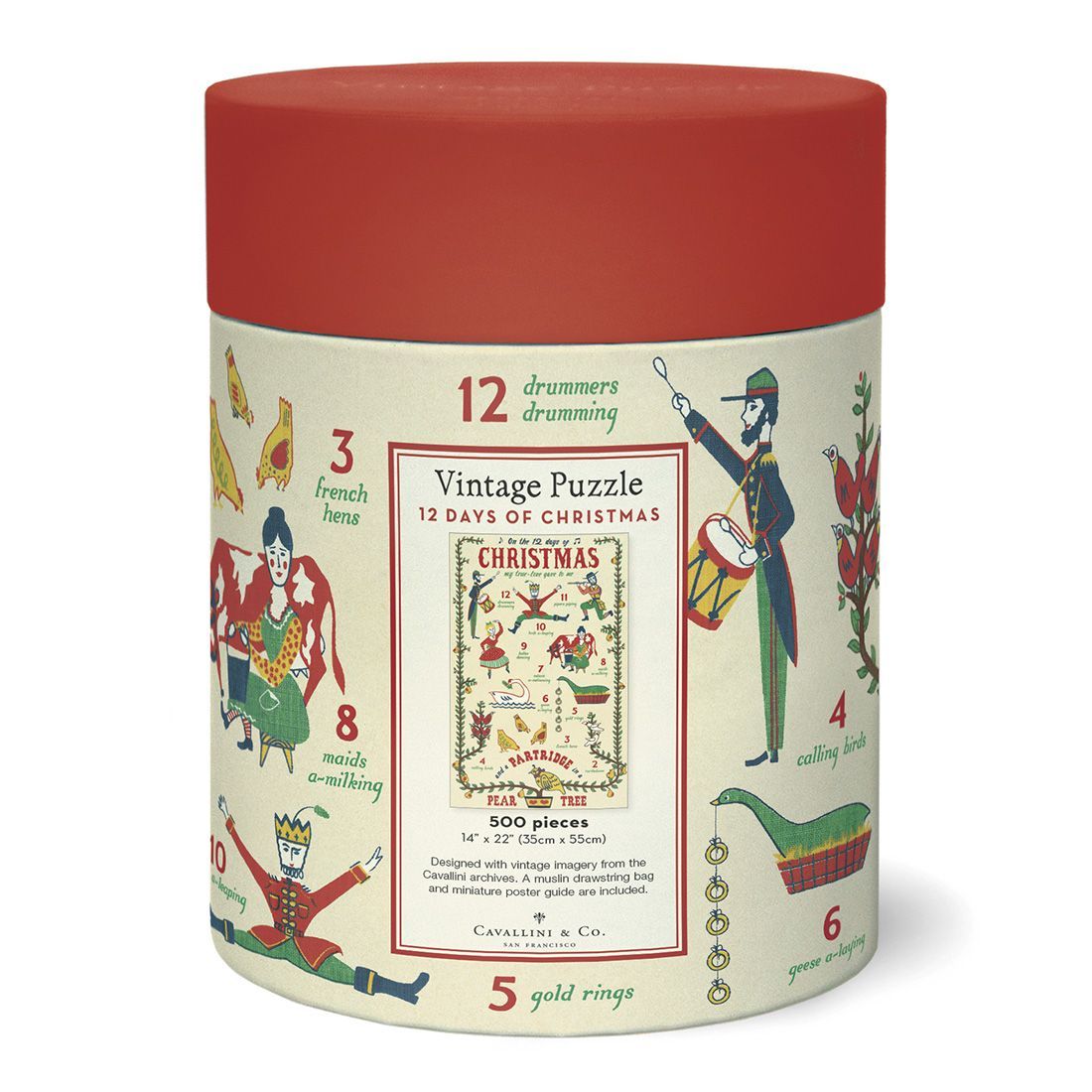 Puzzle 12 Days of Christmas 500 Peças (35X55cm)