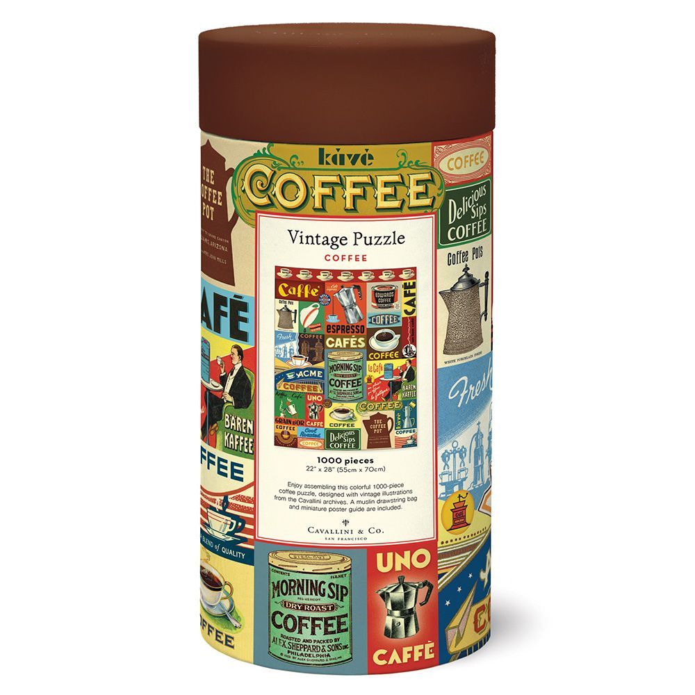 Puzzle Vintage Coffe 1000 Peças (55X70cm)