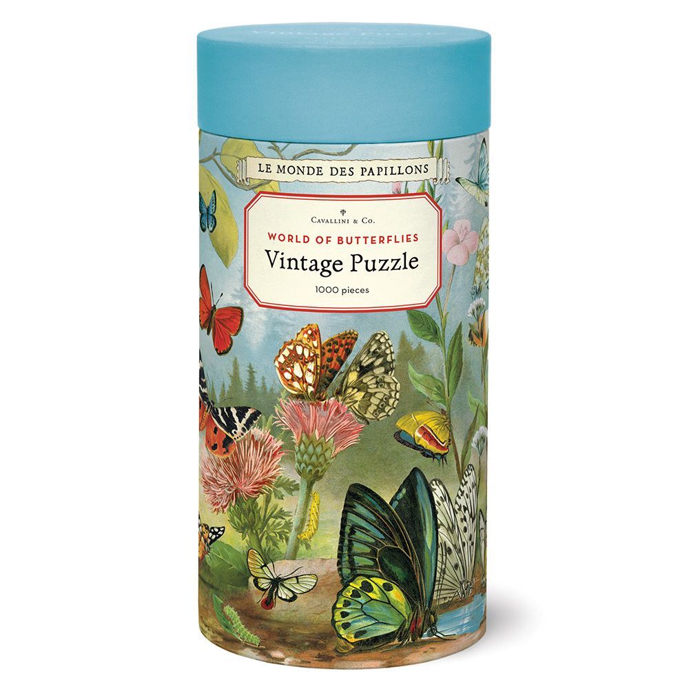 Puzzle Vintage World of Butterflies 1000 Peças (55X70cm)