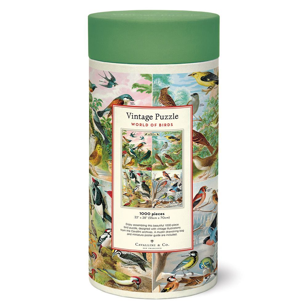 Puzzle Vintage World of Birds 1000 Peças (55X70cm)