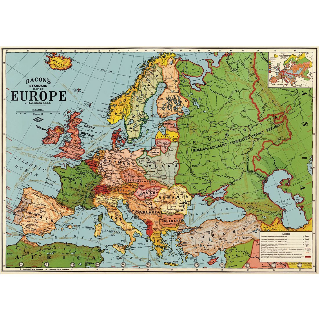Poster Europe Map 3 (50X70cm)