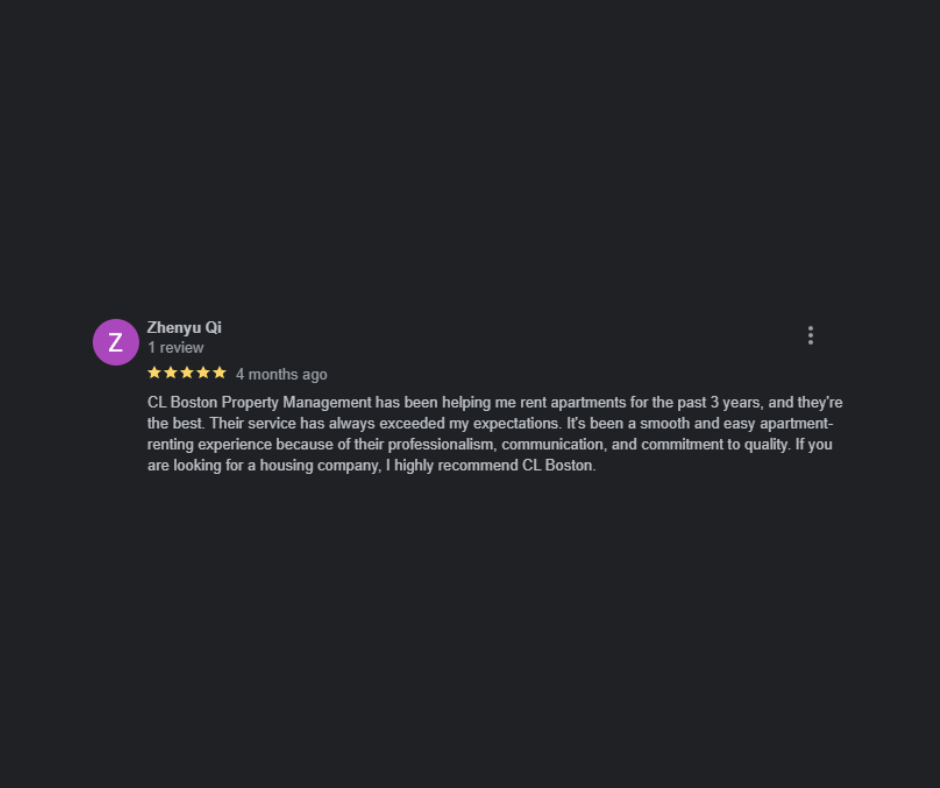 Zhenyu Qi Google review - 5 Stars