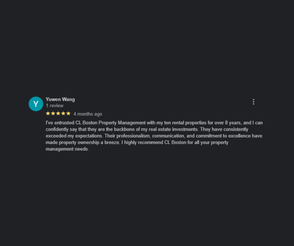 Yuwen Wang Google review - 5 Stars