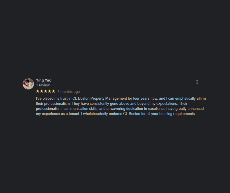 Ying Yao Google review - 5 Stars