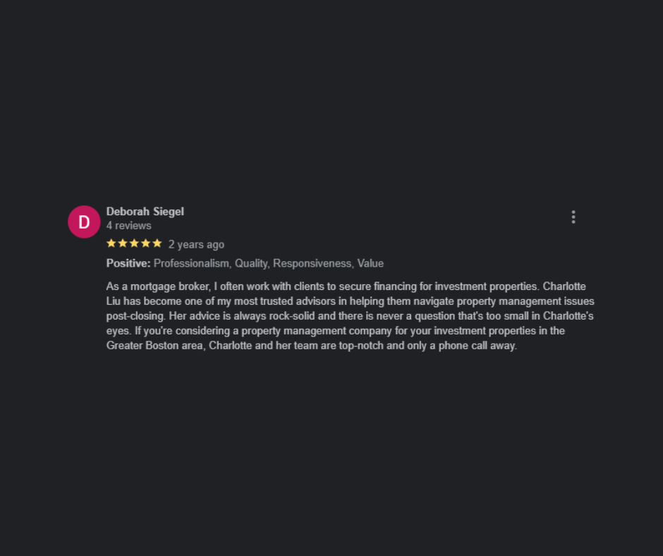 Deborah Siegel - Google review - 5 Stars