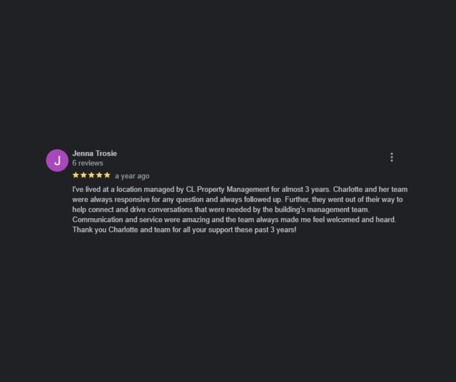 Jenna Troise Google review - 5 Stars