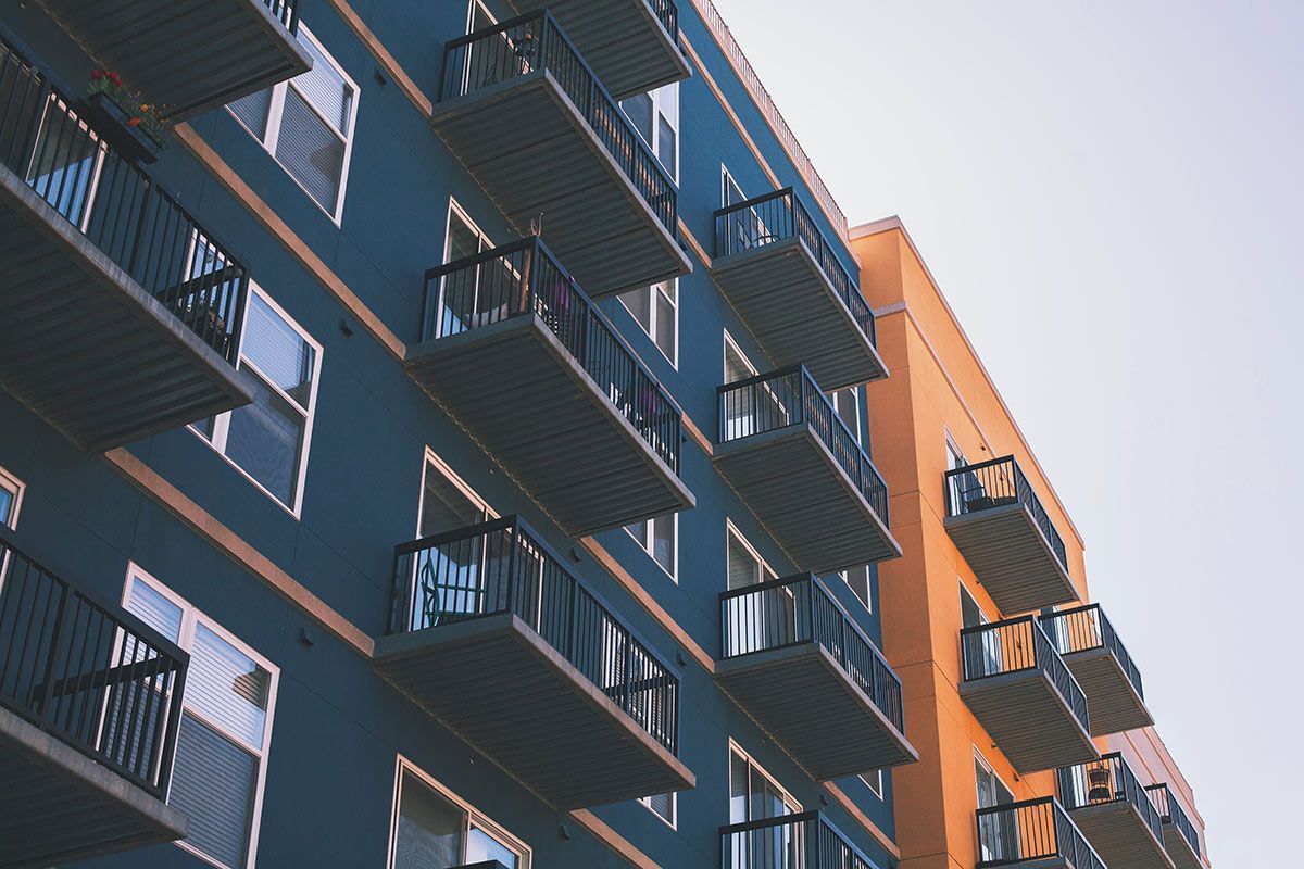 Five Story Apartment Building